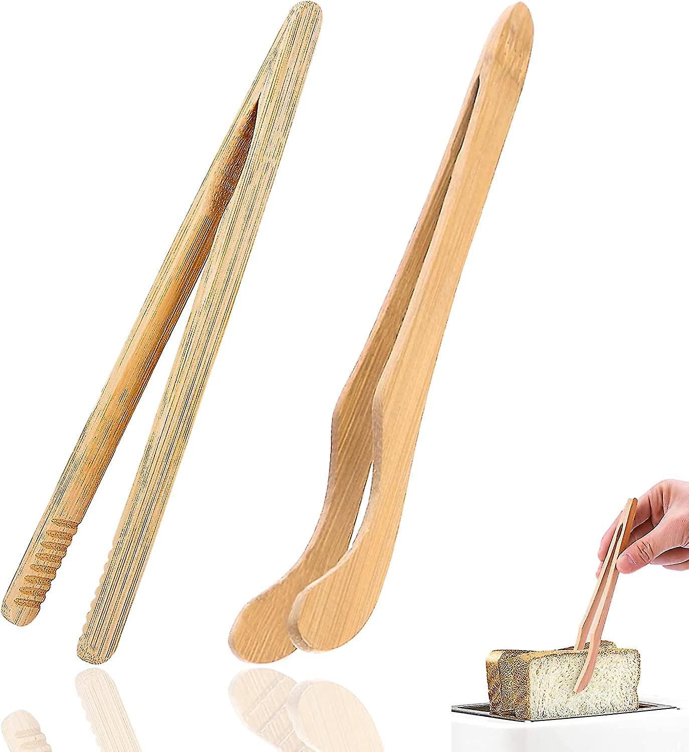 Bambus-toastzange, 18 Cm Lange Küchenzange Aus Holz, Wiederverwendbare Toastzange, Klassische Holzzange Zum Toasten Von Brot, Käse Und Essiggurken