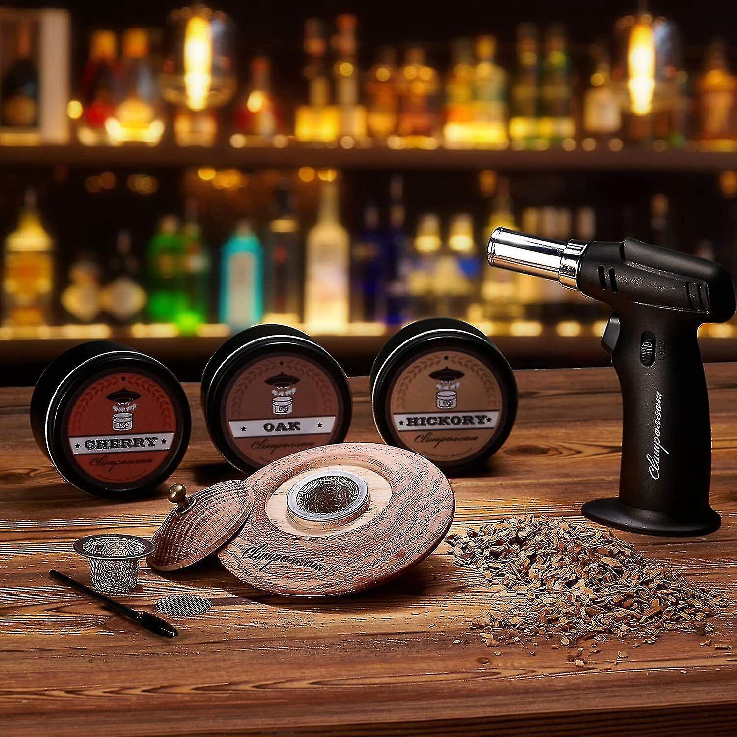 Neues Cocktail-räucherset Mit Brenner, Old Fashioned, Whisky-infuser-set – 2er-set