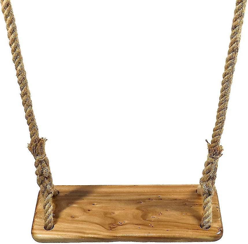 Holzschaukel Mit Sitz Und Verstellbarem, Strapazierfähigem Juteseil, Für Kinder, Jugendliche Und Erwachsene V7110c (mit Verbindungsgurten)