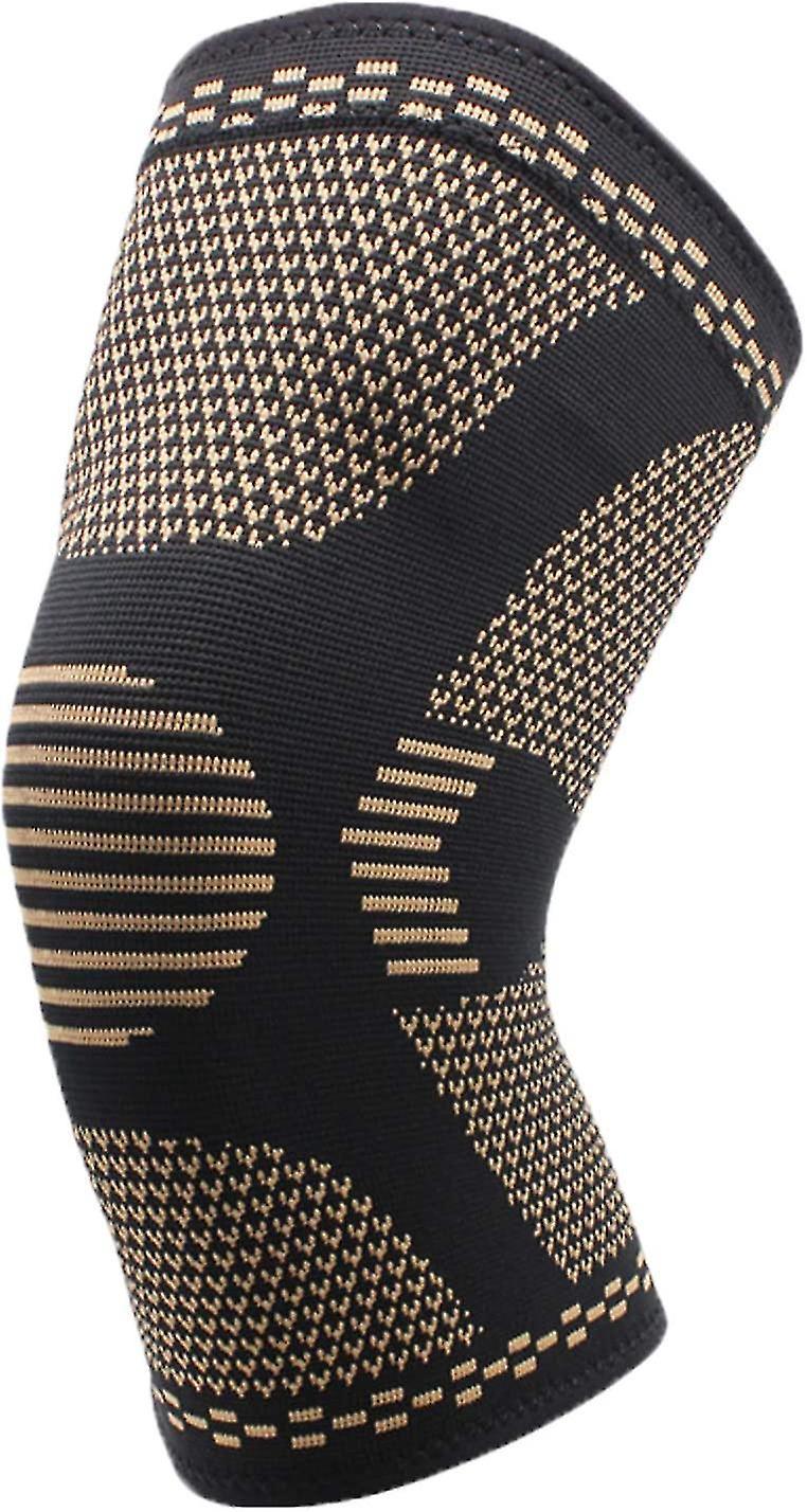 Kniebandage Mit Kupferimprägnierung Zur Kompression – Linderung Von Gelenkschmerzen, Arthritis, Verletzungen Und Meniskusrissen – Größe L – 1 Paar