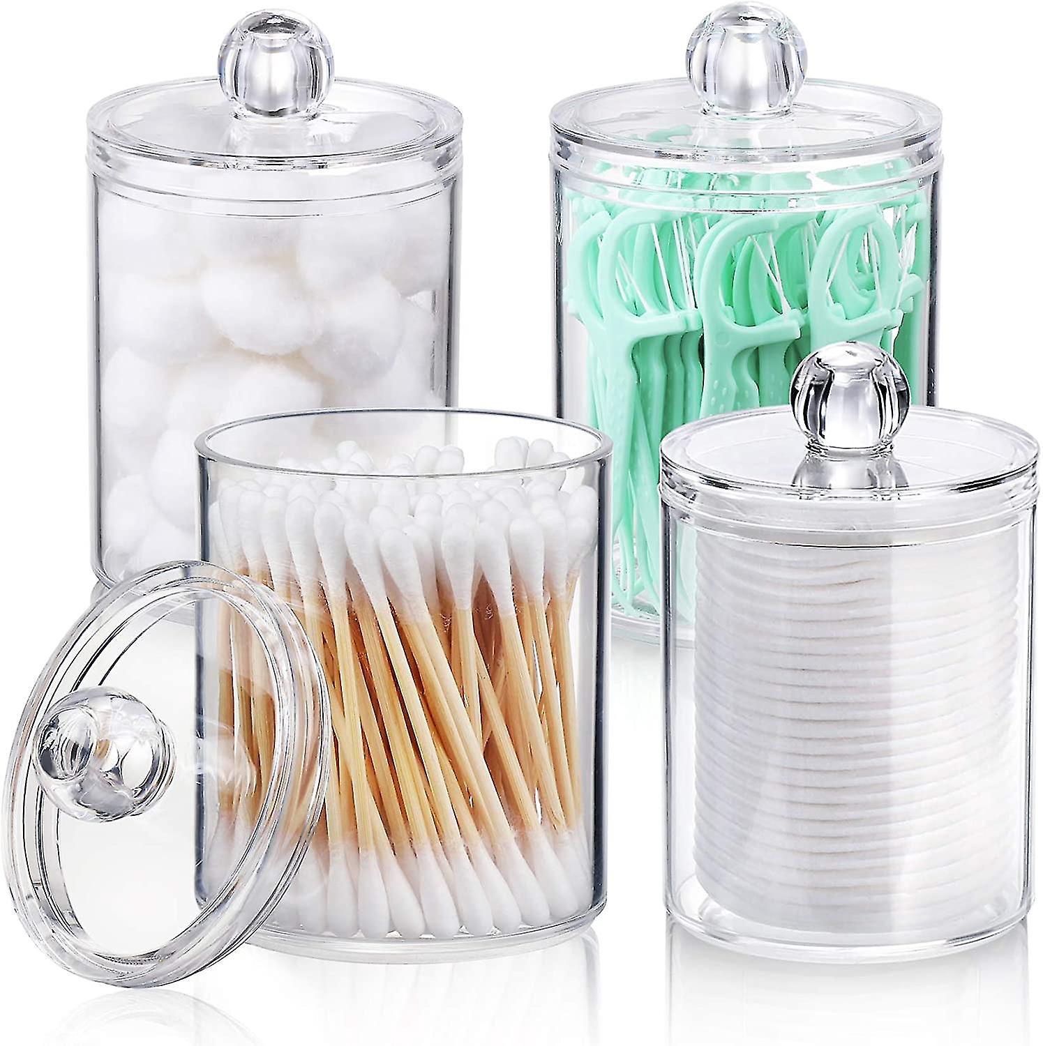 Make-up-organizer, Wattestäbchenhalter, Badezimmeraufbewahrung, Transparenter Organizer