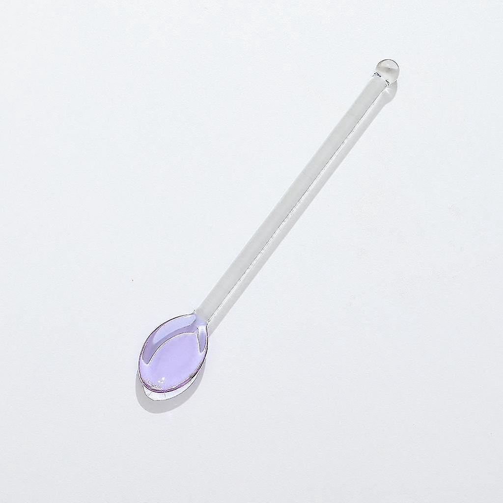 Teelöffel Aus Borosilikatglas, Rührlöffel Aus Glas Mit Langem Stiel, Kaffeerührstäbchen, Eisteelöffel, Rührlöffel Aus Glas Für Tee, Zucker Und Partys – Yepurple