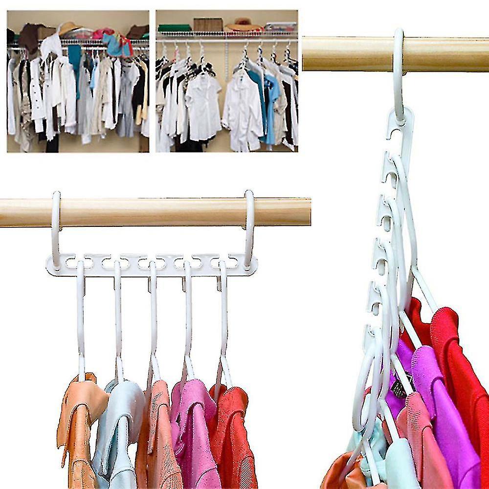 Hmwy Multifunktionaler Magic Kleiderschrank-organizer - Platzsparend - Kleiderbügel (8-teilig)