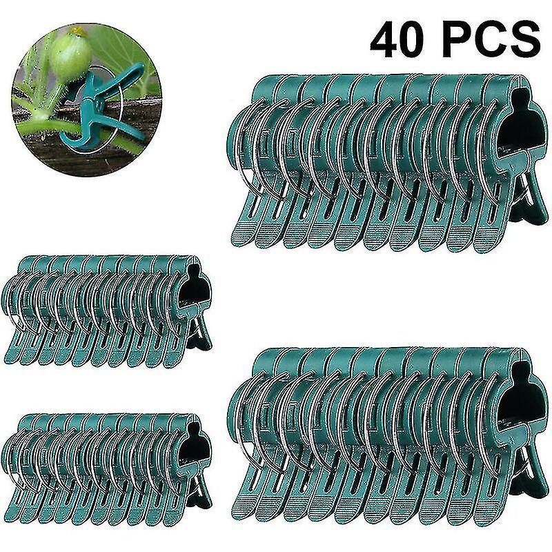 Packung Mit 40 Pflanzenclips, Tomatenclips Und Stützen Für Kletterpflanzen Und Ranken Zur Optimalen Unterstützung.