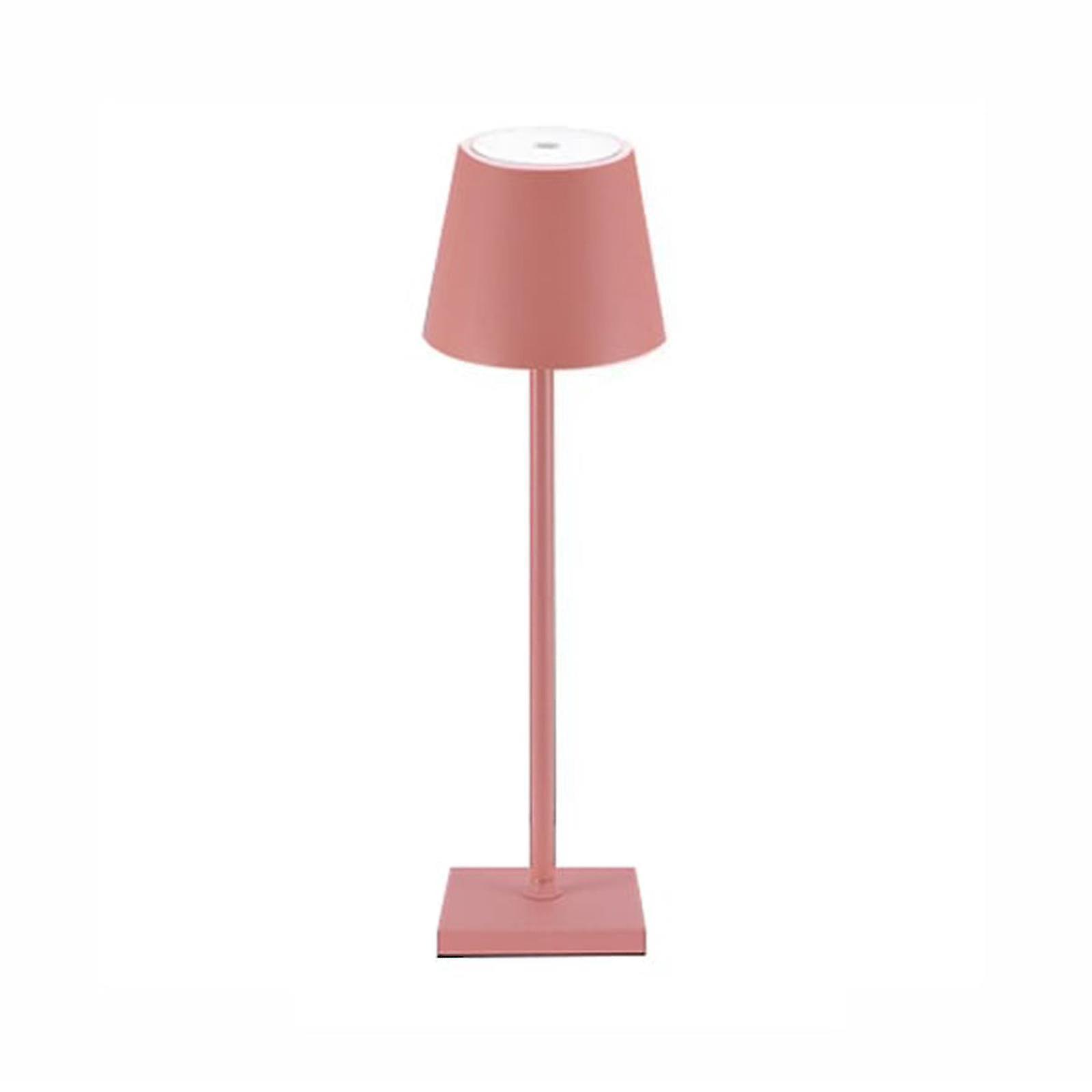 Kabellose Tischleuchte Mit Einstellbarer Helligkeit, 3 Helligkeitsstufen, Aus Aluminium, Ideal Zum Lesen (rosa).