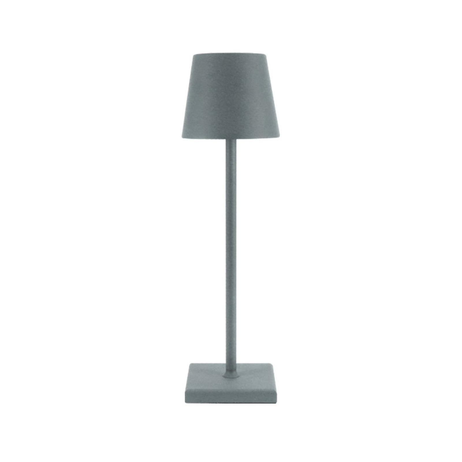 Kabellose, Dimmbare Tischleuchte Mit 3 Helligkeitsstufen, Aus Aluminium, Zum Lesen, Grau