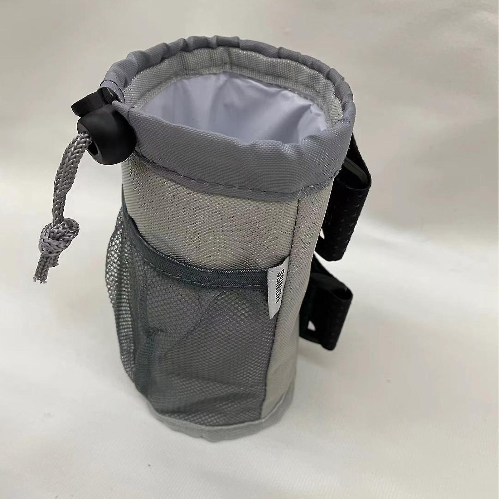 Fahrrad-getränkehalter, Lenker-getränkehalter Mit Netztaschen Und Verstellbarer Handytasche Für Cruiser-bikes, Grau