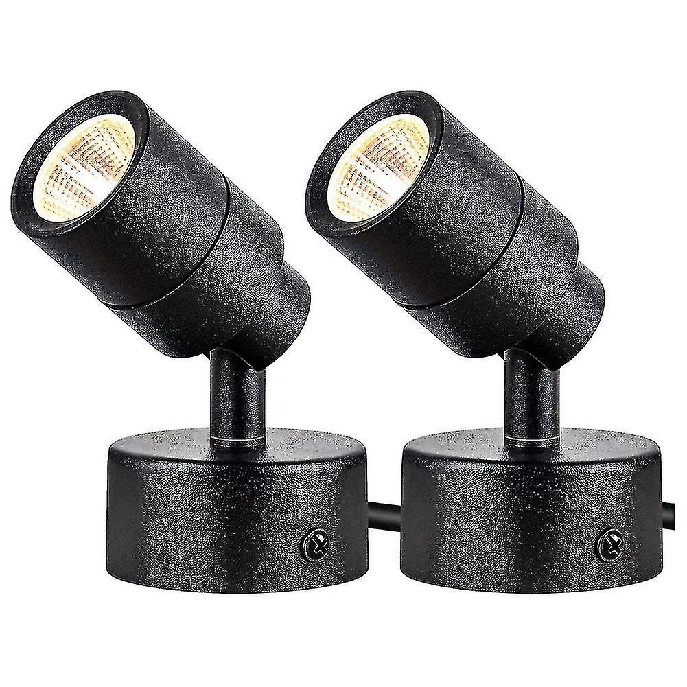 Set Mit 2 Led-innenstrahlern, 3 W, Indirekte Aufwärtsbeleuchtung, Bodenstrahler, 3000 K, Akzentbeleuchtung Für Innenräume