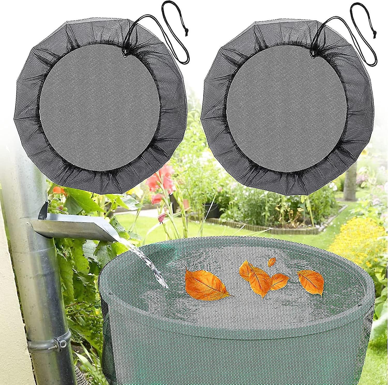 Set Mit 2 Regenwassernutzungsnetzen, 95 Cm Abdeckung Mit Kordelzug, Verstellbares Schutznetz, Schutz Vor Blättern Und Mücken, Betterlifefg