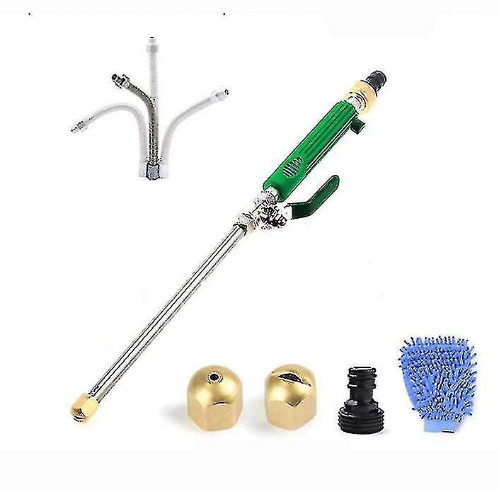 Set Mit 6 Hochdruck-wasserpistolen Für Haus, Garten Und Autowäsche (grün)