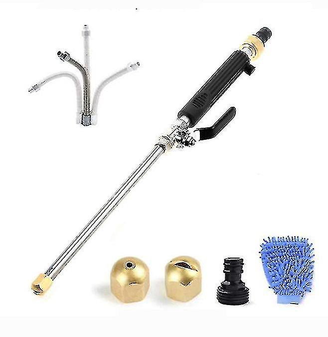 Set Mit 6 Hochdruck-wasserpistolen Für Haus, Garten Und Autowäsche (schwarz)