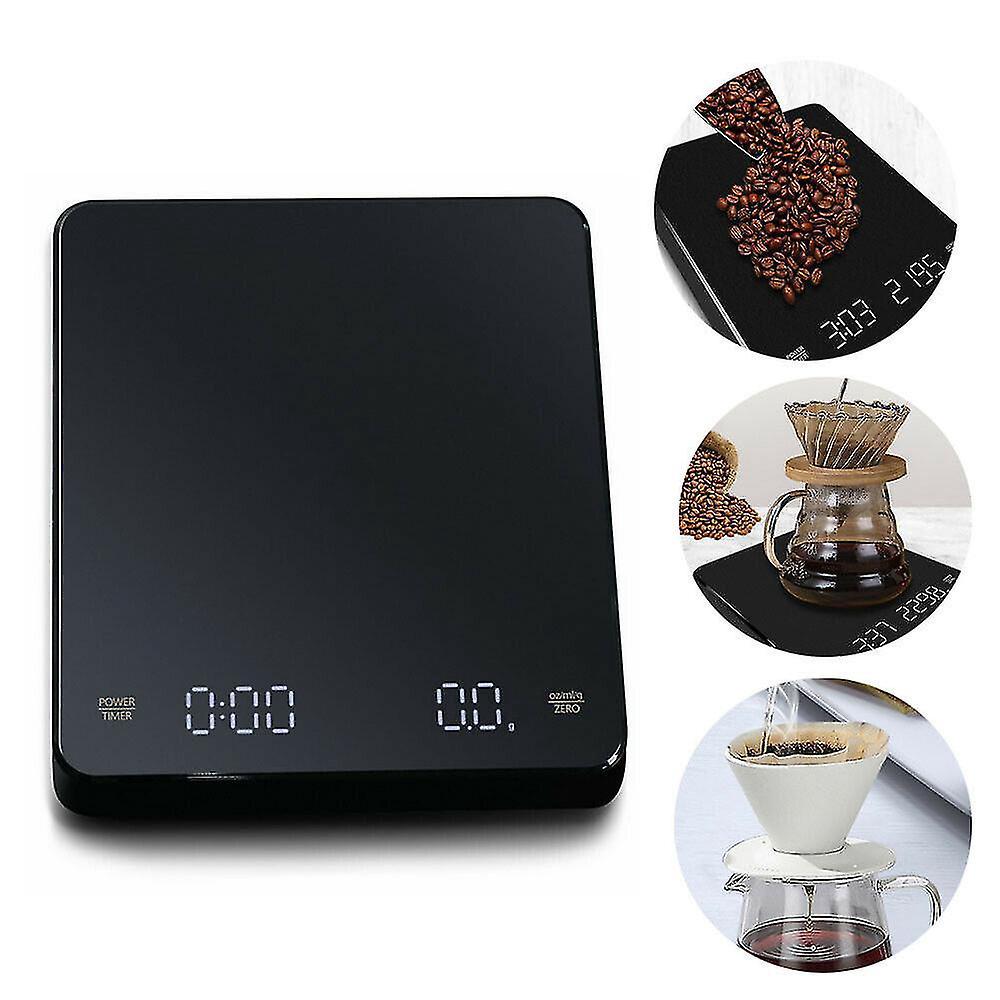 Präzisions-küchenwaage 3 Kg/0,1 G Mit Led-anzeige Und Timer, Ideal Für Kaffee.