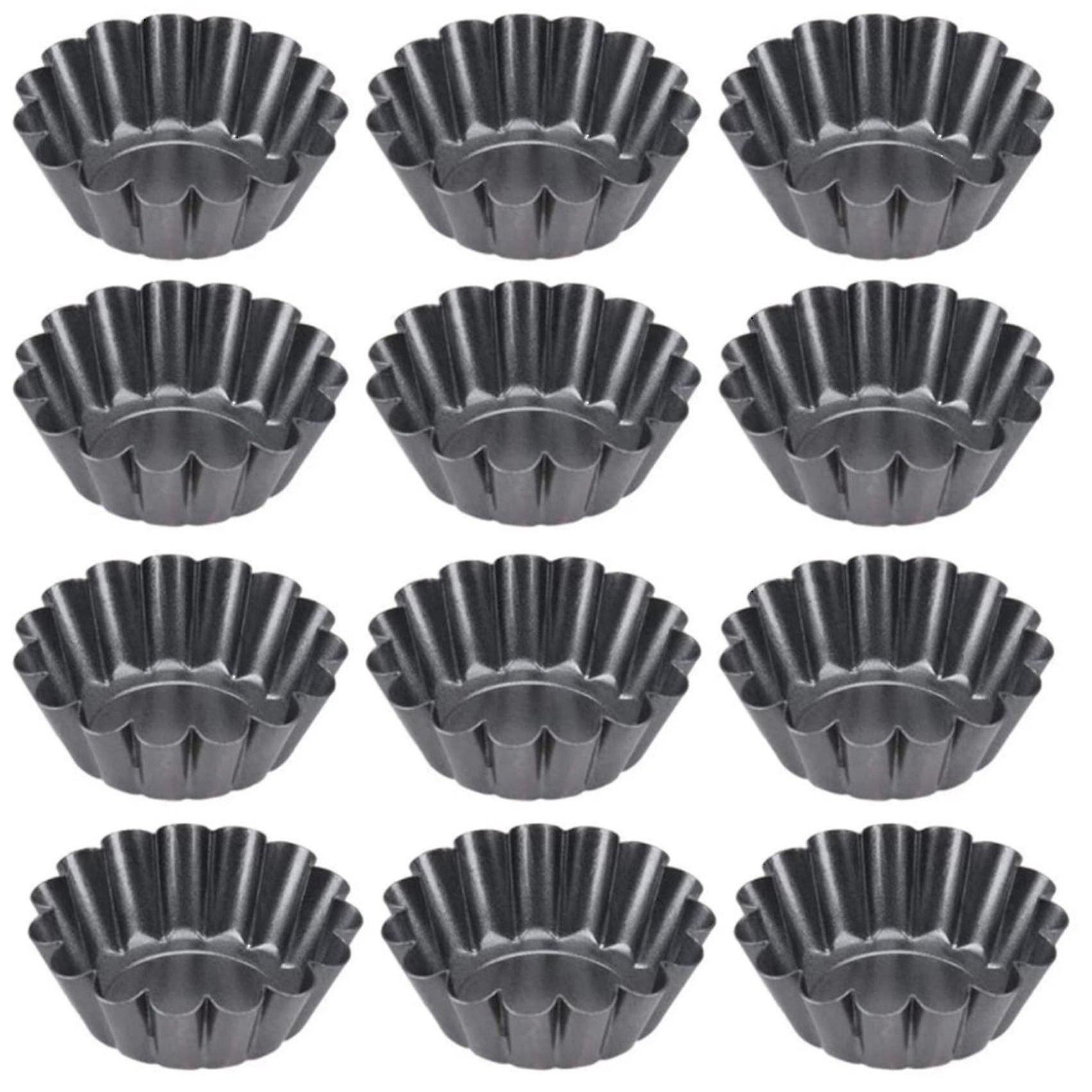 Set Mit 12 Antihaftbeschichteten Förmchen Für Kuchen, Pizzen, Muffins Und Eierkuchen
