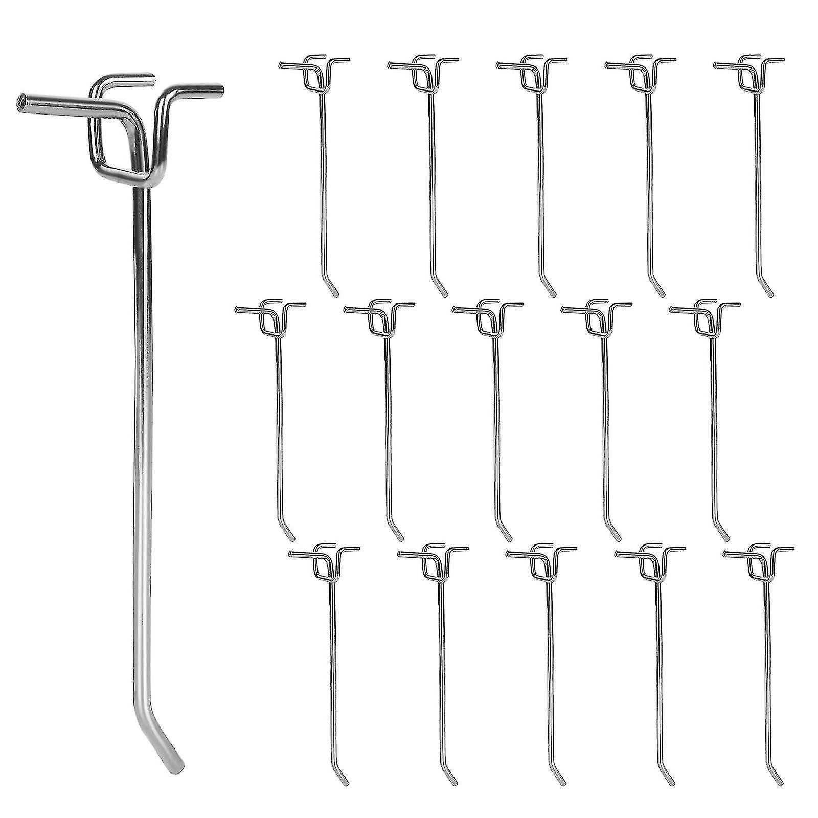 15 Lochwandhaken, 15 Cm Lange, Perforierte Metallhaken, Robuste Haken Zum Aufhängen Von Regalen.