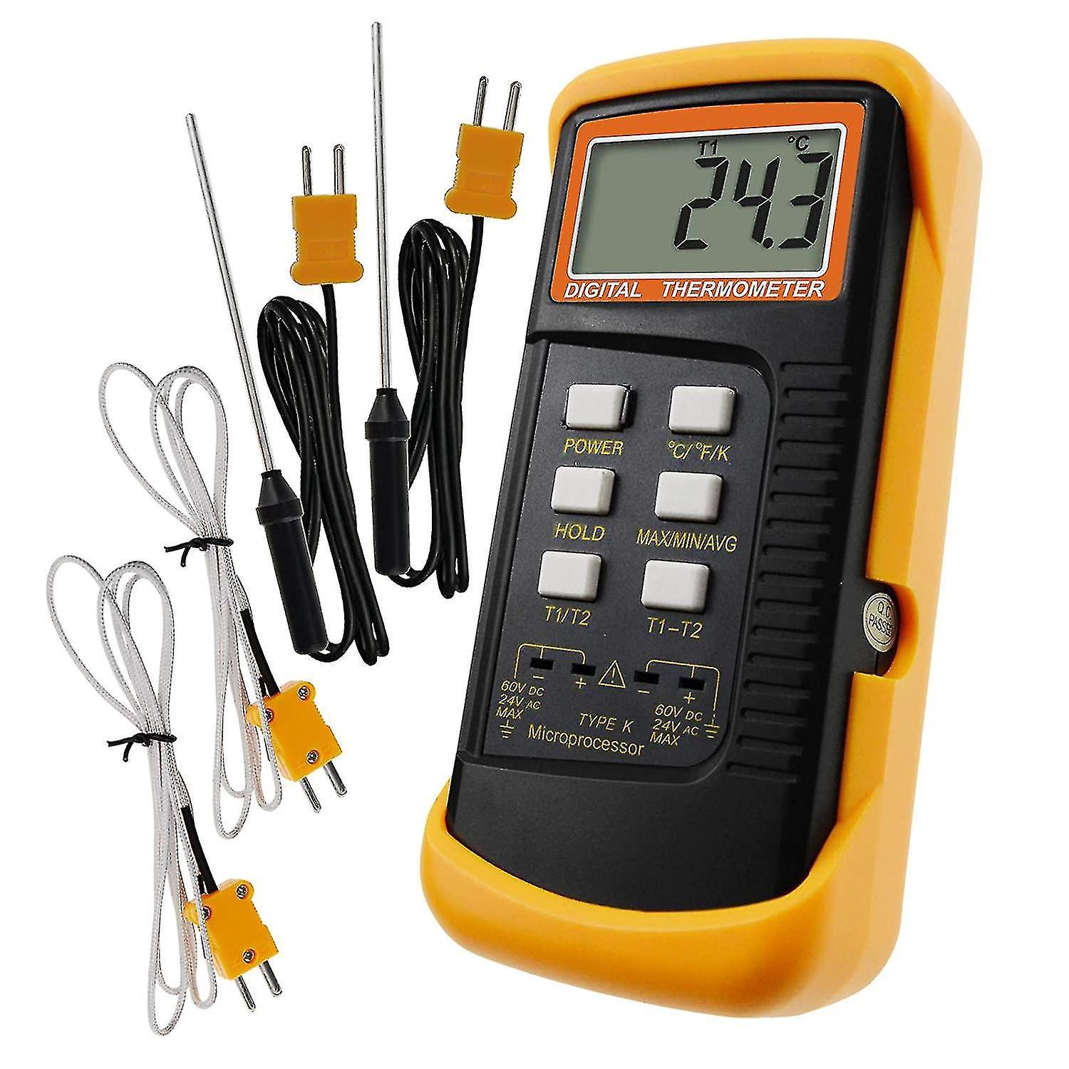 Thermometer Typ K Mit Thermoelementsensor 1300 °c (°c, °f Und K Mit 4 Thermoelementen)