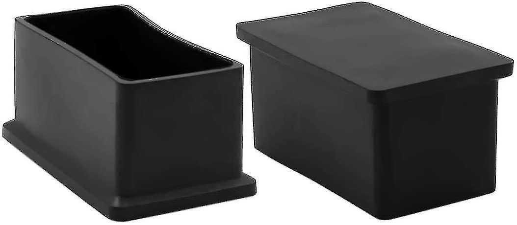 Set Mit 8 Abriebfesten Rechteckigen Pvc-kappen Für Stuhlbeine, Stuhlbeinschoner Und Tischschoner, 30 X 60 Mm (1-3/16" X 2-3/8")