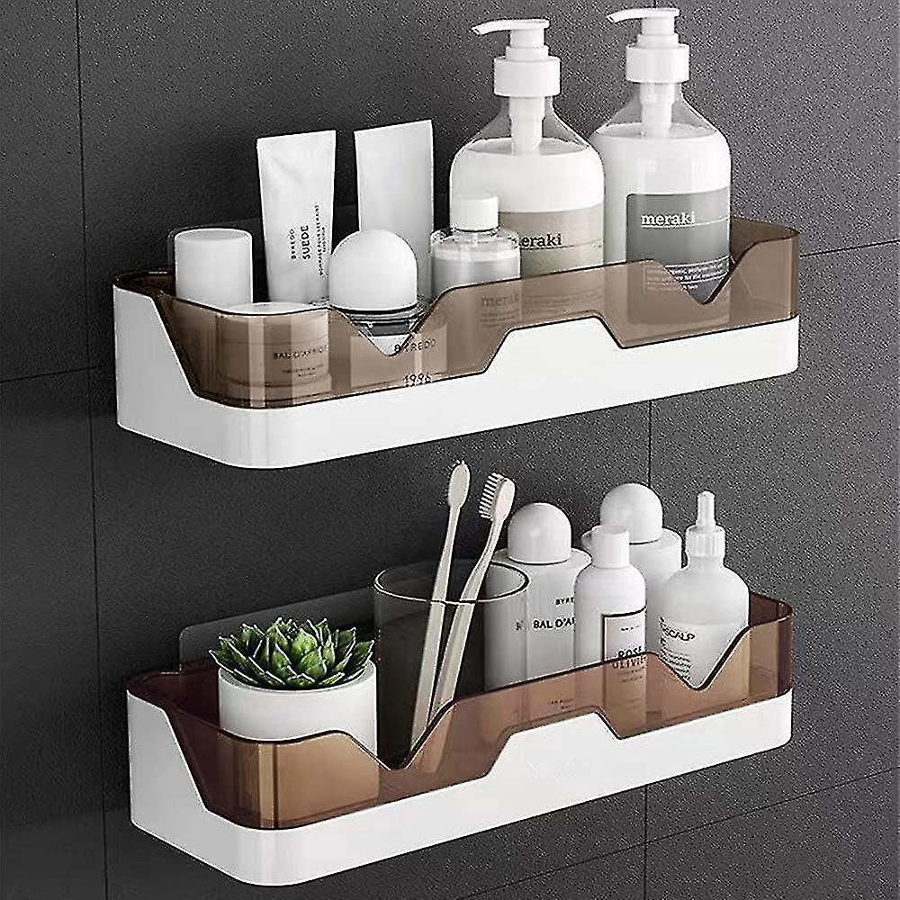 Badezimmer-organizer, Duschkorb, 2er-set, Wandregale Für Bad, Küchenaufbewahrung Und -organisation, Eck-duschkorb Mit Klebebefestigung Zur Wandmontage.
