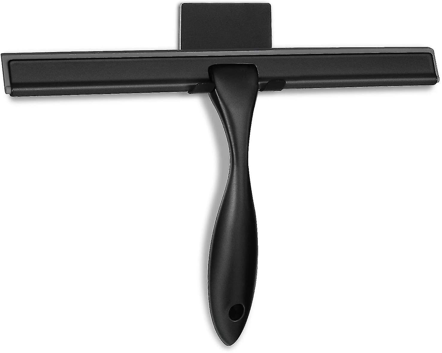 Mehrzweck-duschabzieher Für Duschwände, Badezimmer, Fenster Und Autoscheiben – Schwarz, Edelstahl – 25 Cm (10 Zoll) – Schwarz