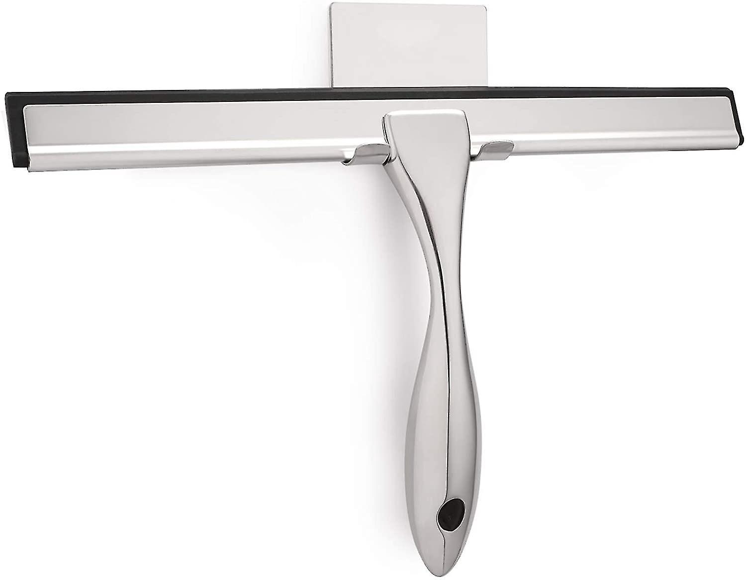 Mehrzweck-duschabzieher Für Duschwände, Badezimmer, Fenster Und Autoscheiben – Schwarz, Edelstahl – 30 Cm – Silber