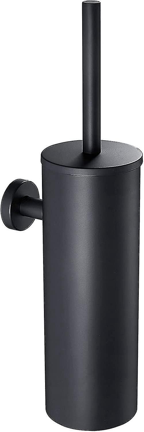 Schwarze, Wandmontierte Wc-bürste Mit Halterung, Langem Griff, Aus Edelstahl 304, Mit Antibakterieller Halterung