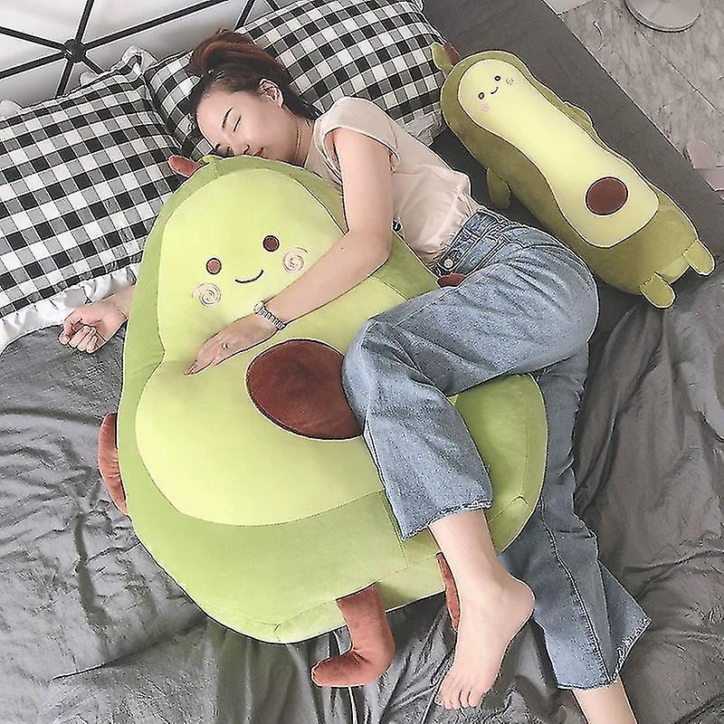 Niedliches Avocado-plüschtier, Cartoon-design, Lächelndes, Avocadoförmiges Schlafkissen, Weiches Kissen, Fruchtförmige Puppe, Babygeschenk, Puppe Ca. 42 Cm Groß