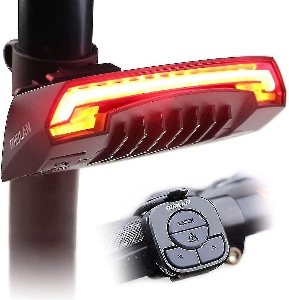 X5 Smart-fahrradrücklicht Mit Blinkern Und Automatischem Bremslicht, Drahtloser Fernbedienung, Usb-aufladung Für Optimale Sicherheit.