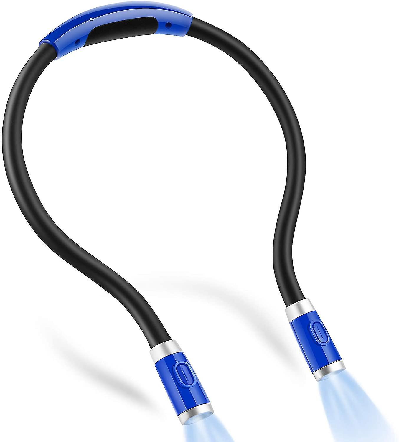 Wiederaufladbare Nackenleselampe Mit 4 Blauen Leds