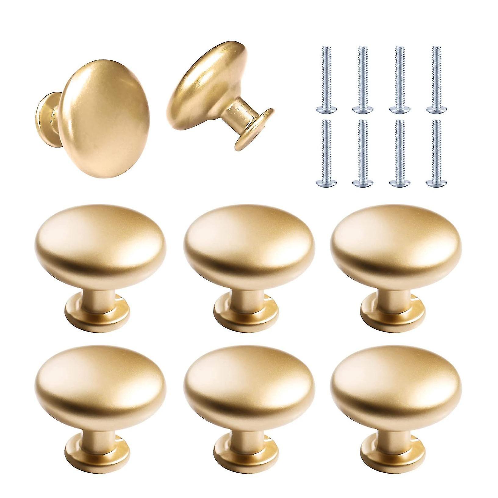 Set Mit 8 Goldenen Türgriffen, Schubladen- Und Schrankgriffen, Kleine Griffe Mit Schrauben Für Küchenschränke