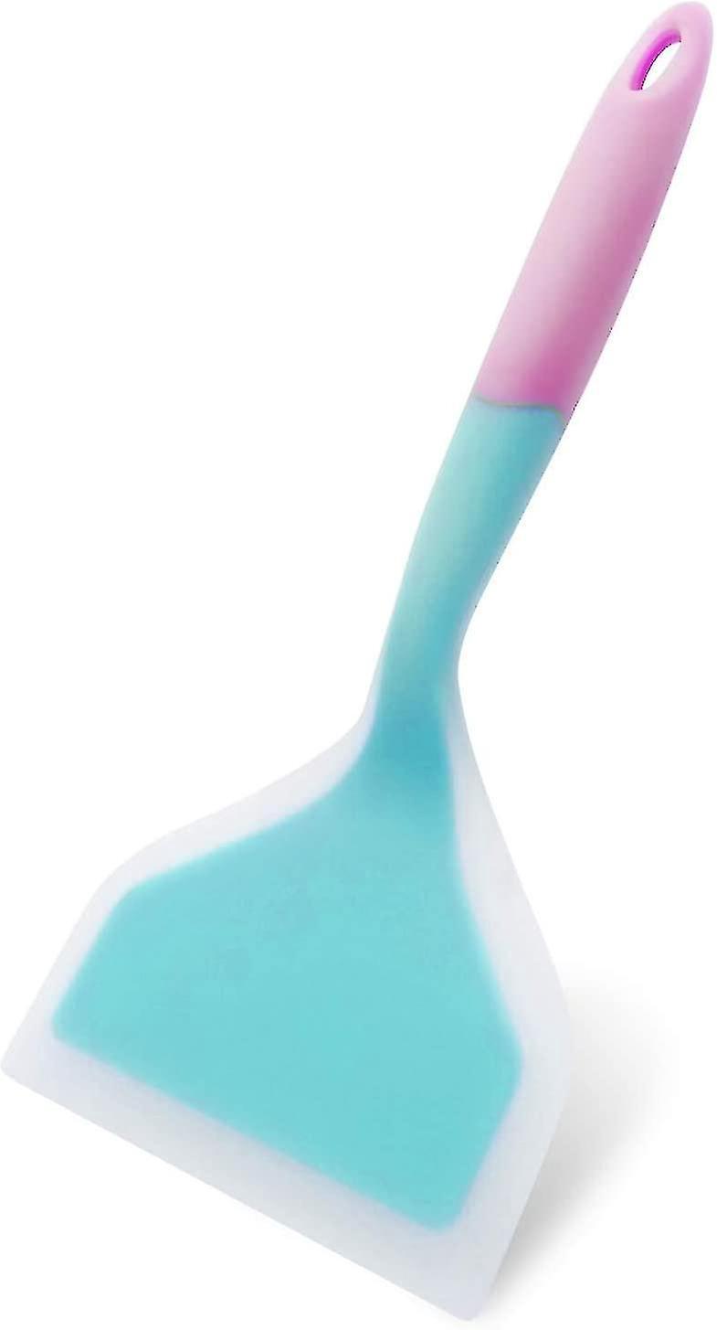 Blauer Und Rosa Silikon-crêpe-spatel, Ideal Für Crêpes Mit Ei, Fisch, Pizza Und Steak.
