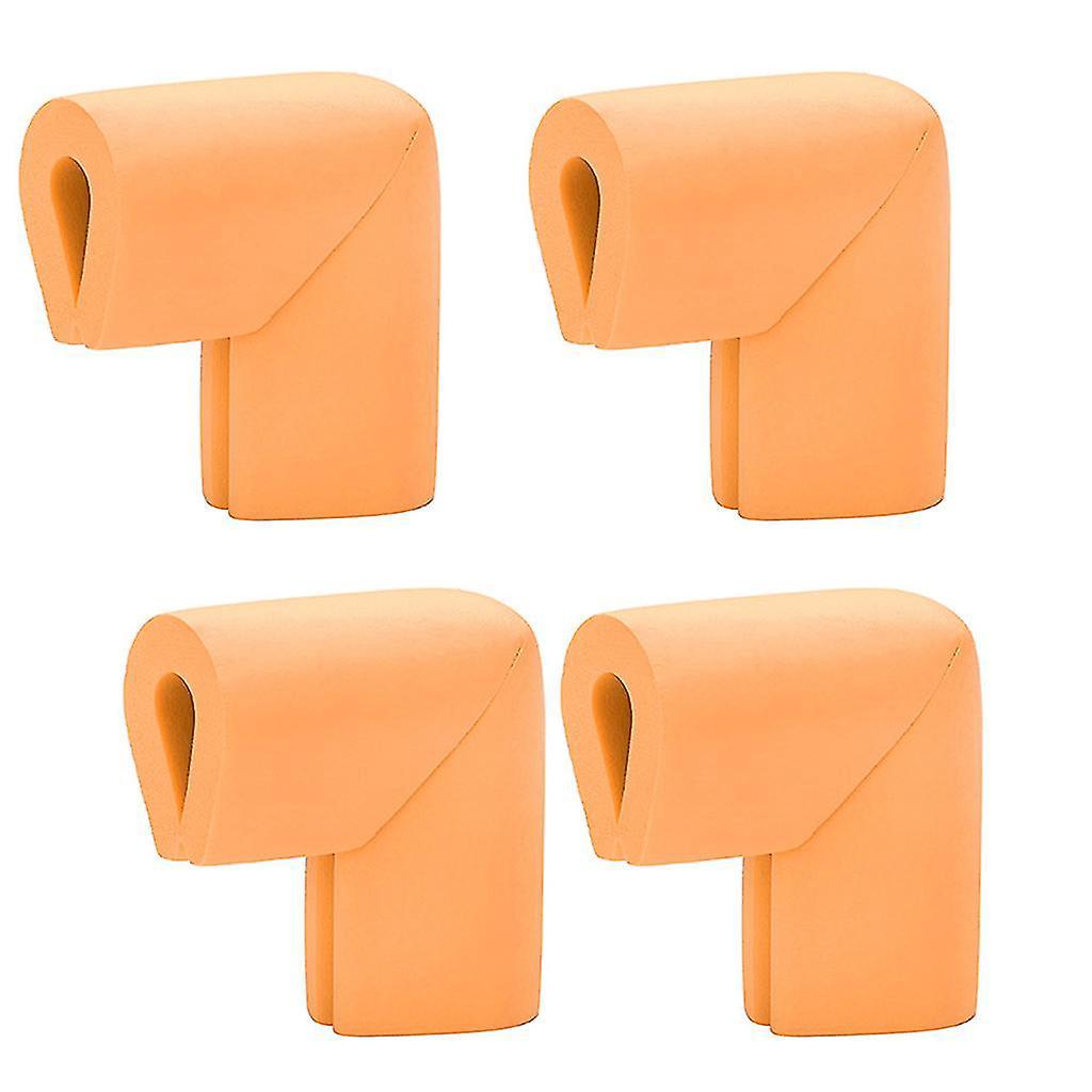 Set Mit 4 Weichen Eckenschützern Aus Gummi, Stoßfest, Für Die Sicherheit Von Kindern (orange).