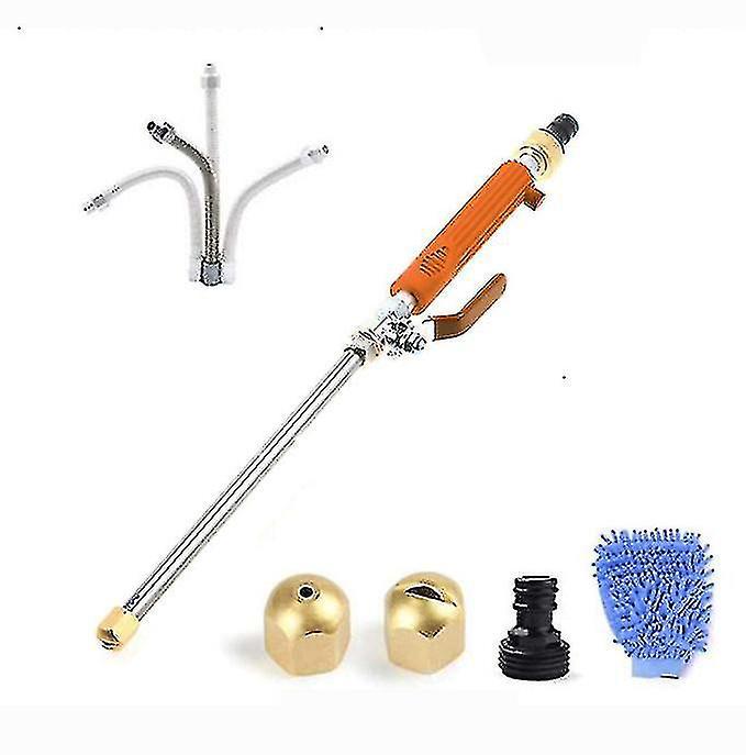 Set Mit 6 Hochdruck-wasserpistolen Für Haus, Garten Und Autowäsche (orange)