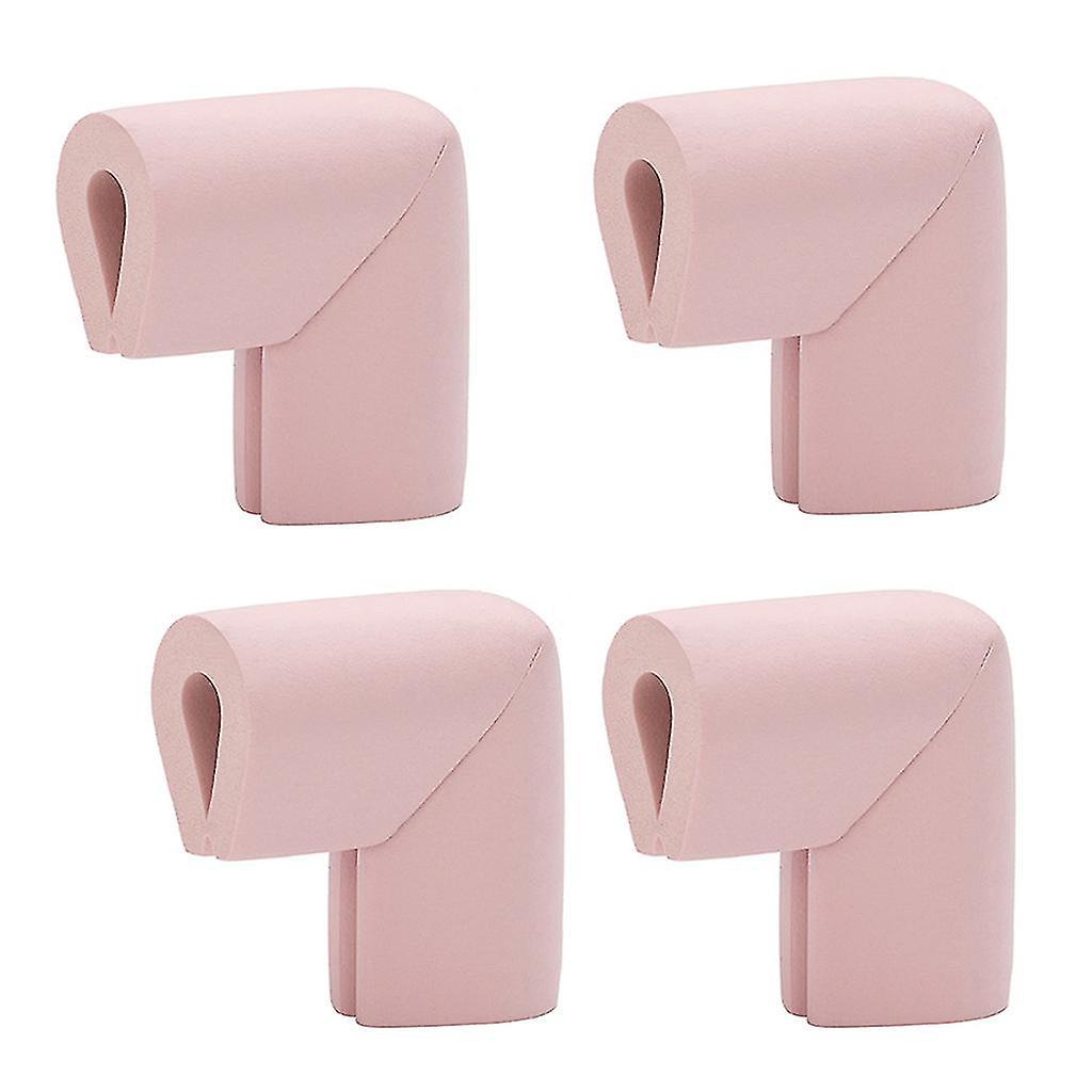 Set Mit 4 Weichen, Stoßdämpfenden Eckenschützern Aus Gummi Für Die Kindersicherheit (rosa)