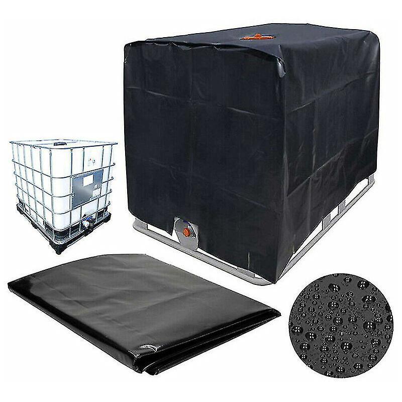 Schutzhülle Für 1000-liter-ibc-container, 116 X 100 X 120 Cm, Uv-beständig Und Wasserdicht (schwarz)
