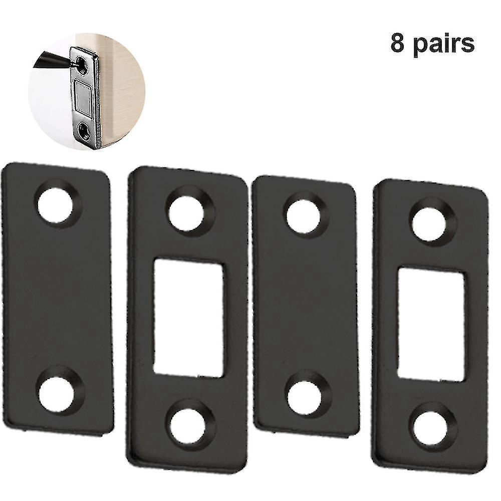 Set Mit 8 Ultradünnen, Unsichtbaren Magnetischen Türstoppern Und Schubladenverschlüssen, Schwarz