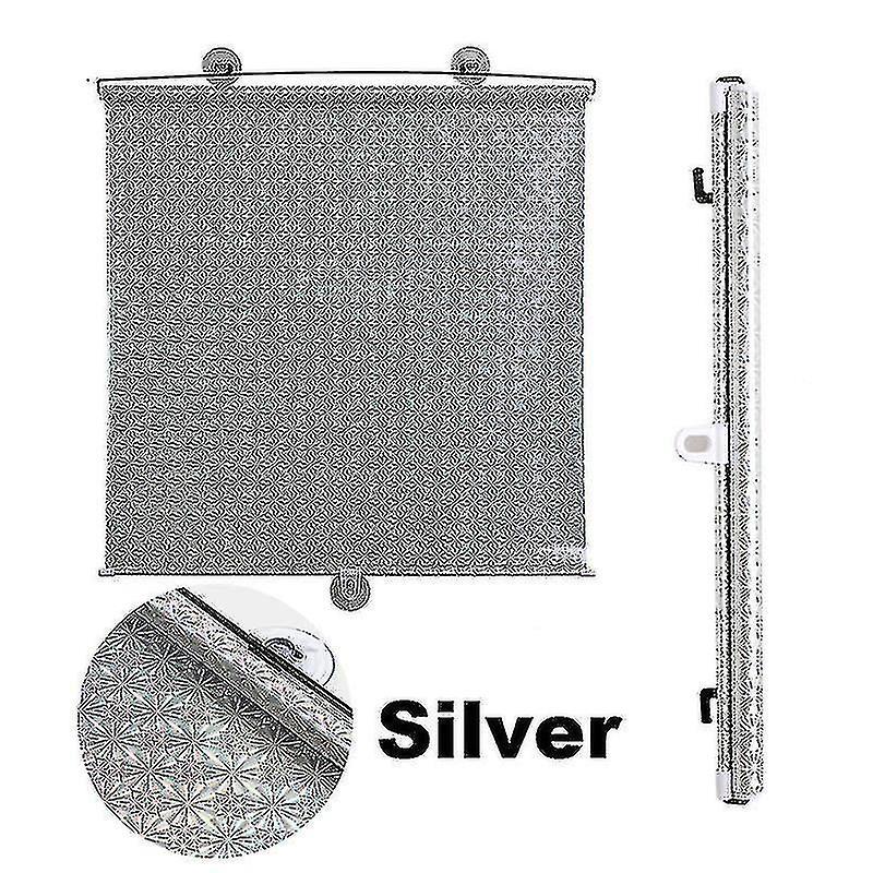 Universelles Verdunkelungsrollo Mit Saugnäpfen Für Jalousien – 40 Cm X 60 Cm – Silber