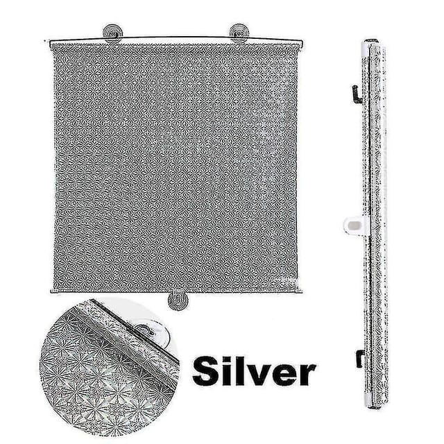 Universelles Verdunkelungsrollo Mit Saugnäpfen Für Jalousien – 40 Cm X 60 Cm – Silber