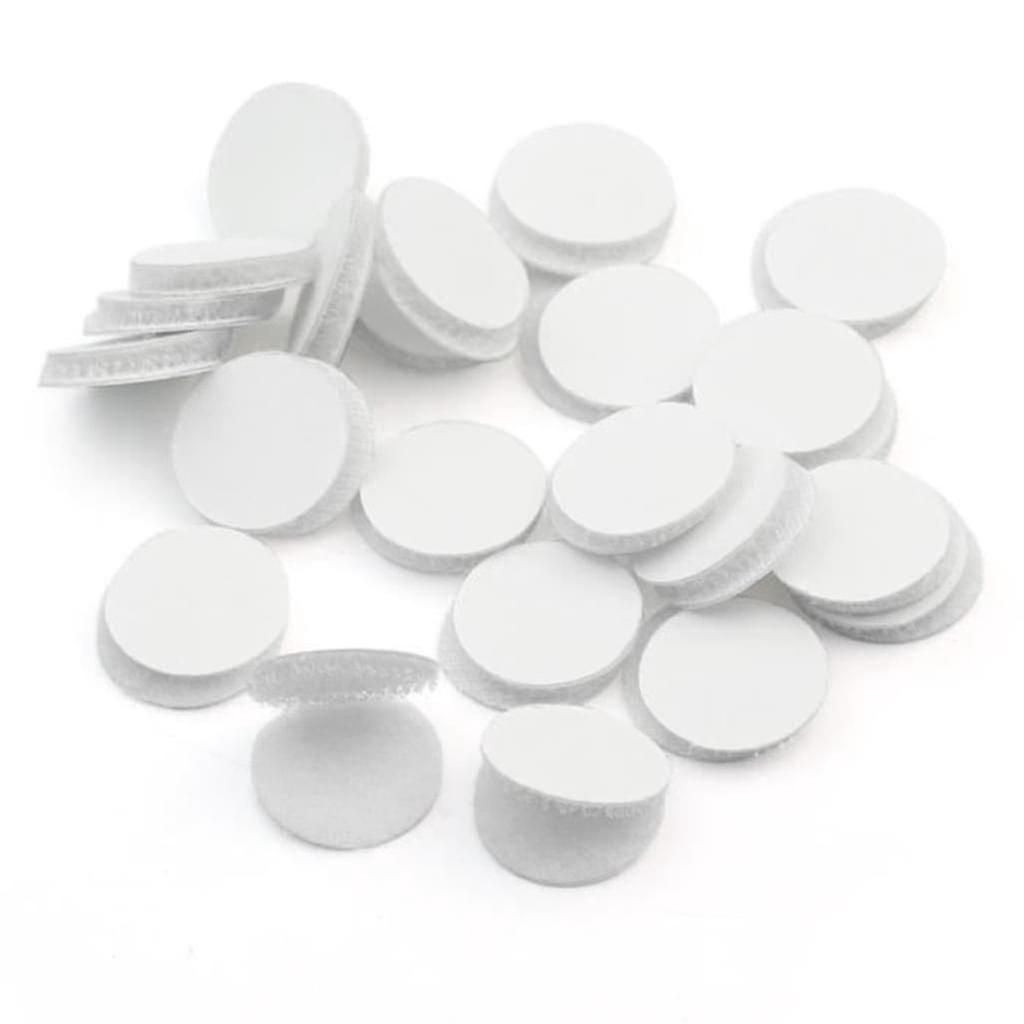500 Klettpunkte, 20 Mm Klebepunkte, Selbstklebendes Klettband, Weiß