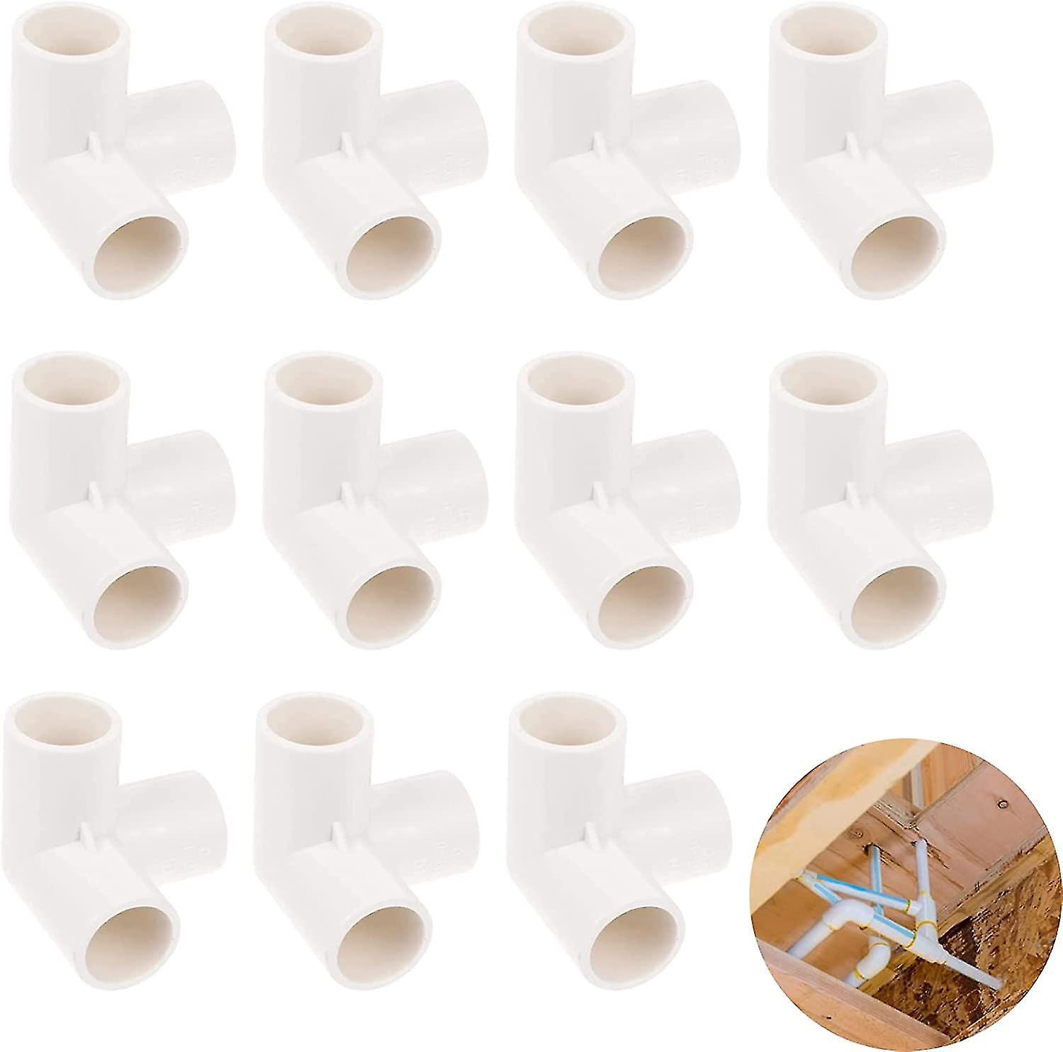3-wege-pvc-fittings, 20 Mm Innendurchmesser, 3-wege-winkel, Verbinder Für Gartenschläuche (11 Stück, Weiß)
