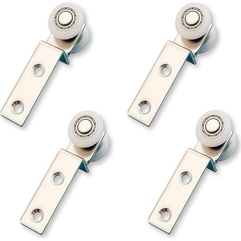 20 Mm Schiebetürrollen Aus Silberfarbener Legierung, 4er-set, Passend Für Türschiene Und Schiebekonsole, Möbelbeschläge Für Gartenhaus Und Pergola