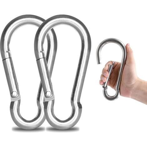 Stück – M12 Edelstahl 304 Karabiner – Großer 140-mm-edelstahlkarabiner Mit 800 Kg Tragfähigkeit