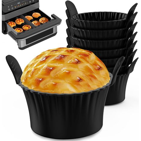8-teiliges Silikon-muffinform-set, Bpa-freie, Lebensmittelechte Silikonform Für Heißluftfritteusen, Wiederverwendbare Und Antihaftbeschichtete Kuchenformen, Silikon-muffinformen Für Muffins, Kuchen, C