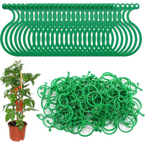 300 Stück Gartenpflanzenclips, Pflanzenstützclips, Grüne Kletterpflanzenclips, Wiederverwendbare Tomatenclips, Für Gartenpflanzen, Gemüse Und Kletterpflanzen