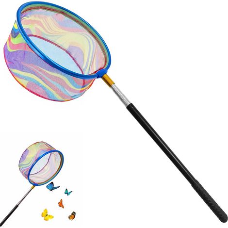 Schmetterlingsnetz, Kinder-fischernetz, Kescher, Kinder-kescher Mit Teleskopgriff, Geeignet Für Strand, Teiche, Gärten, Schwimmbäder Usw.