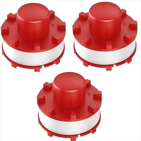 Set Mit 3 Ersatz-trimmerfadenspulen, Zubehör Für Einhell Ge-ct 36/30 Li E Solo, Agillo 36/255 Bl, Agillo 18/200