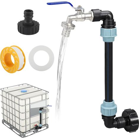Schwanenhals-tankhahn-set Für 1000-liter-ibc-tanks Mit 3/4-zoll-schwanenhalsanschluss Für Regenwassertanks (1000 Liter)