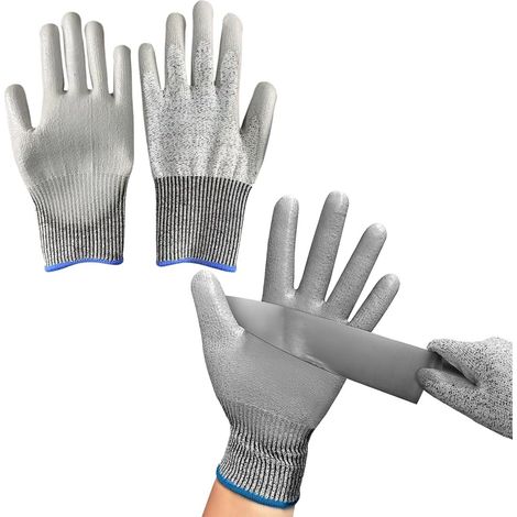 Schnittfeste Handschuhe, Abriebfeste Handschuhe, Vielseitige Gartenhandschuhe, Sicherheitsarbeitshandschuhe Für Damen Und Herren, Atmungsaktiv, Schutz Vor Alltäglichen Schnittverletzungen