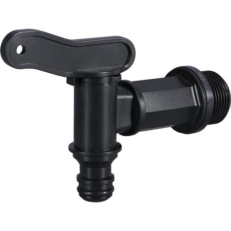 1000l Kunststoff-tankhahn (3/4 Zoll) Für Regenwassersammler, Ibc-wasserspeicherbox-adapter Mit Kontermutterdichtung Und Hahnanschluss (1 Stück)