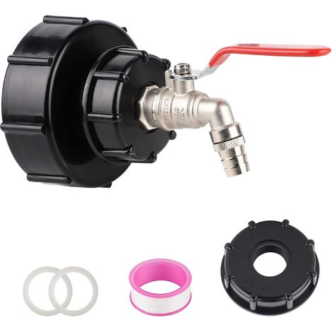 1000-liter-messingtank-wasserhahnanschluss, 1000-liter-tankadapter, Ibc-tankadapter, S100x8/s60x6 Grobgewinde, 3/4-zoll-anschluss, Ibc-tankhahn, Regenwassersammler