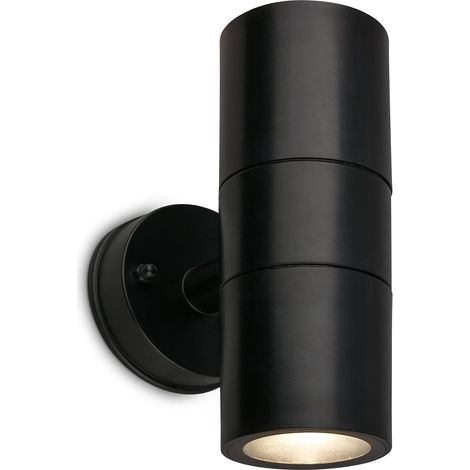 Ip54-außenwandleuchte, Spritzwasser- Und Staubgeschützt, Gu10-fassung, Max. 7 W, Außenleuchte, Außenbeleuchtung, 16 X 7,5 X 11 Cm, Schwarz