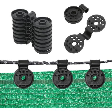 30 Schwarze Clips Für Sonnensegel, Spezialclips Mit Öse, Befestigungsclips Für Schattierungsnetze, Zaunnetze, Vogelschutznetze, Schattierungsnetze, Zubehör Für Schattierungsclips